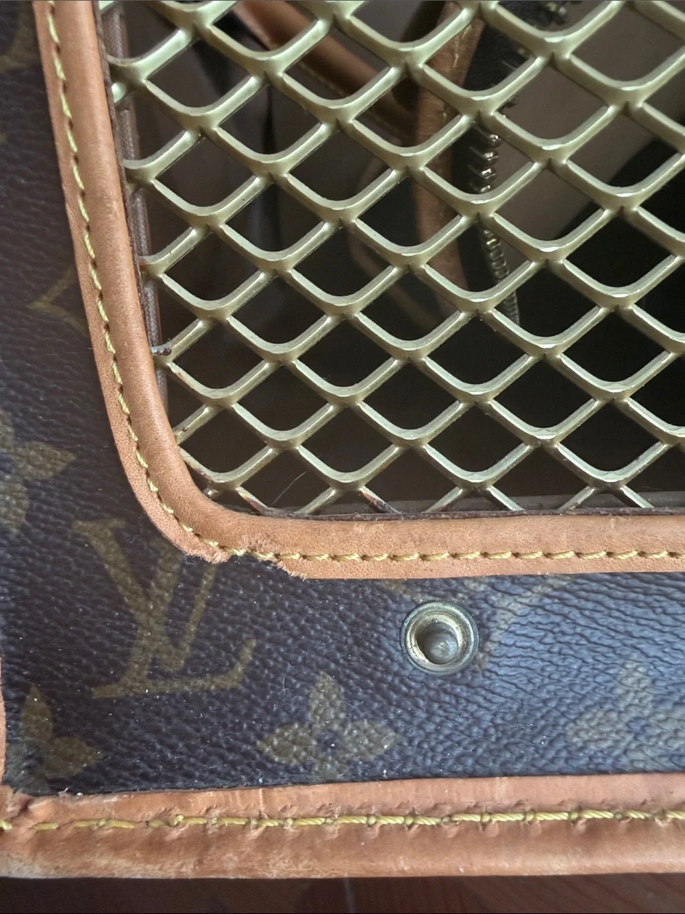 Vintage Louis Vuitton Sac Chien 40 Monogram Pet Carrier.